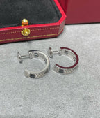 Lumi LOVE Ohrringe aus Keramik mit Diamantbesatz und Silber