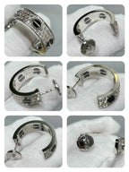 Lumi LOVE Ohrringe aus Keramik mit Diamantbesatz und Silber