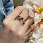 Lumi's LOVE Doppelring aus Roségold, Silber und Diamanten