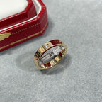 Lumi's LOVE Doppelring aus Roségold, Silber und Diamanten