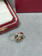 Lumi's LOVE Doppelring aus Roségold, Silber und Diamanten