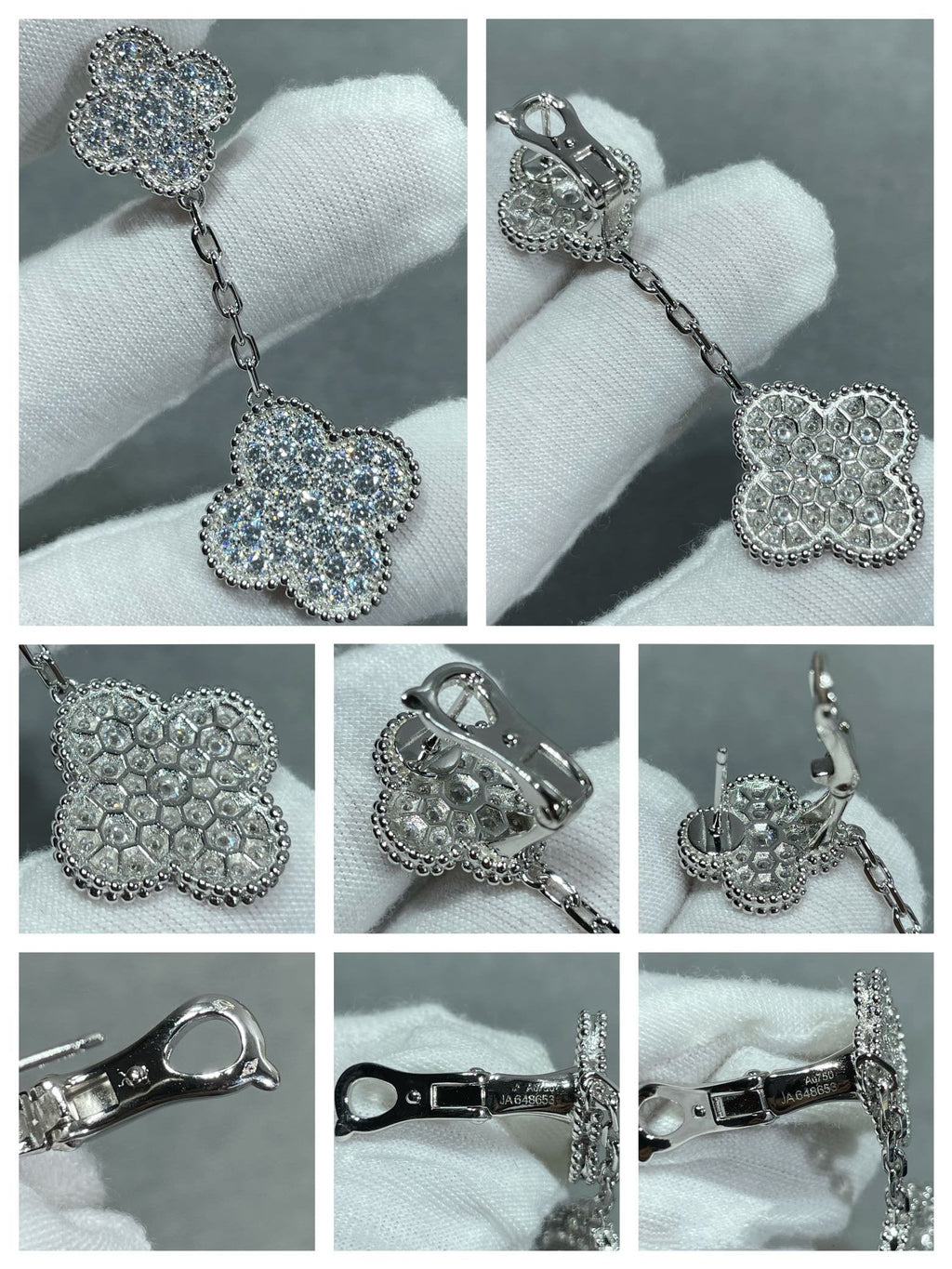 Lumi® KLEE-OHRRINGE MIT 2 MOTIVEN, DIAMANTENBEFESTIGT