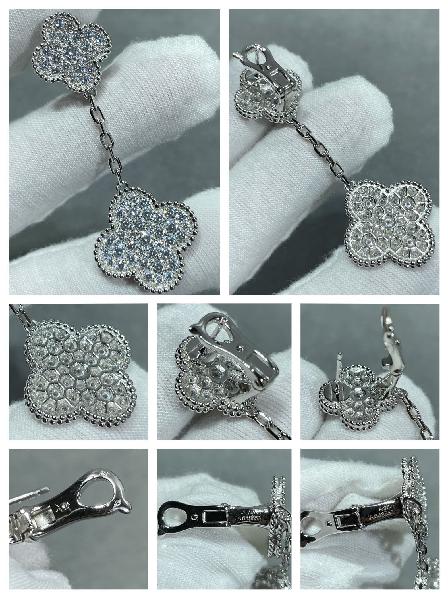Lumi® KLEE-OHRRINGE MIT 2 MOTIVEN, DIAMANTENBEFESTIGT