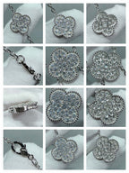 Lumi® Kleeblatt-Halskette mit 6 Diamantmotiven