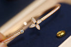 Lumi IDYLLE OFFENES ARMBAND IN ROSA GOLD MIT DIAMANTENBESETZUNG