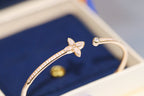 Lumi IDYLLE OFFENES ARMBAND IN ROSA GOLD MIT DIAMANTENBESETZUNG