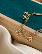 Lumi® Blooming Pink Gold Mop Armband