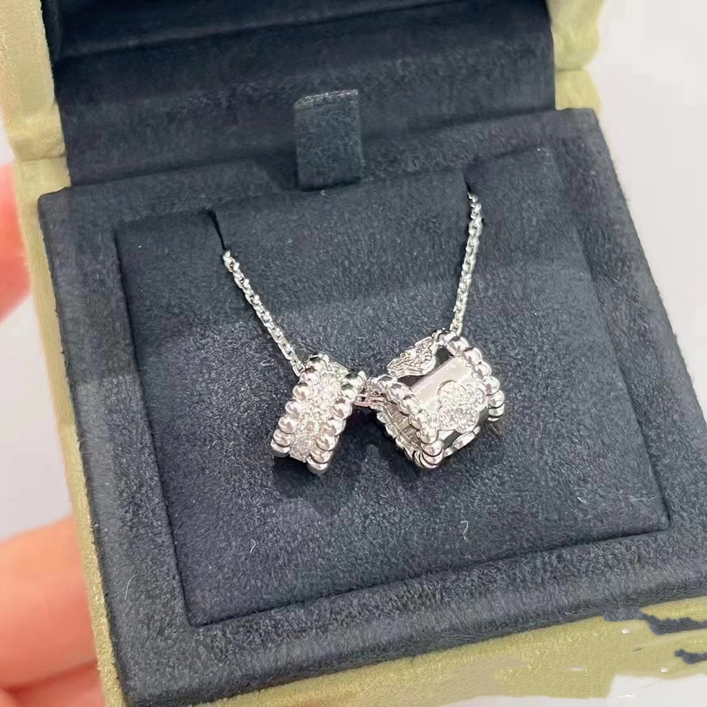¡®Lumi¡¯PERLEE DOPPELANHÄNGER SILBER DIAMANT-KETTE