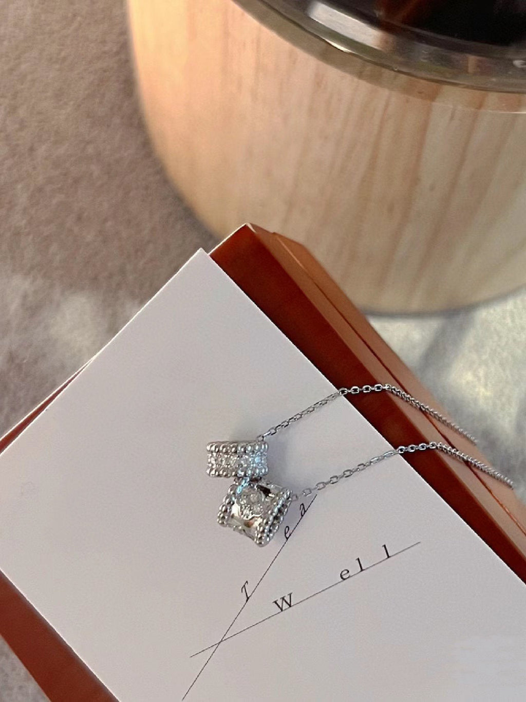¡®Lumi¡¯PERLEE DOPPELANHÄNGER SILBER DIAMANT-KETTE