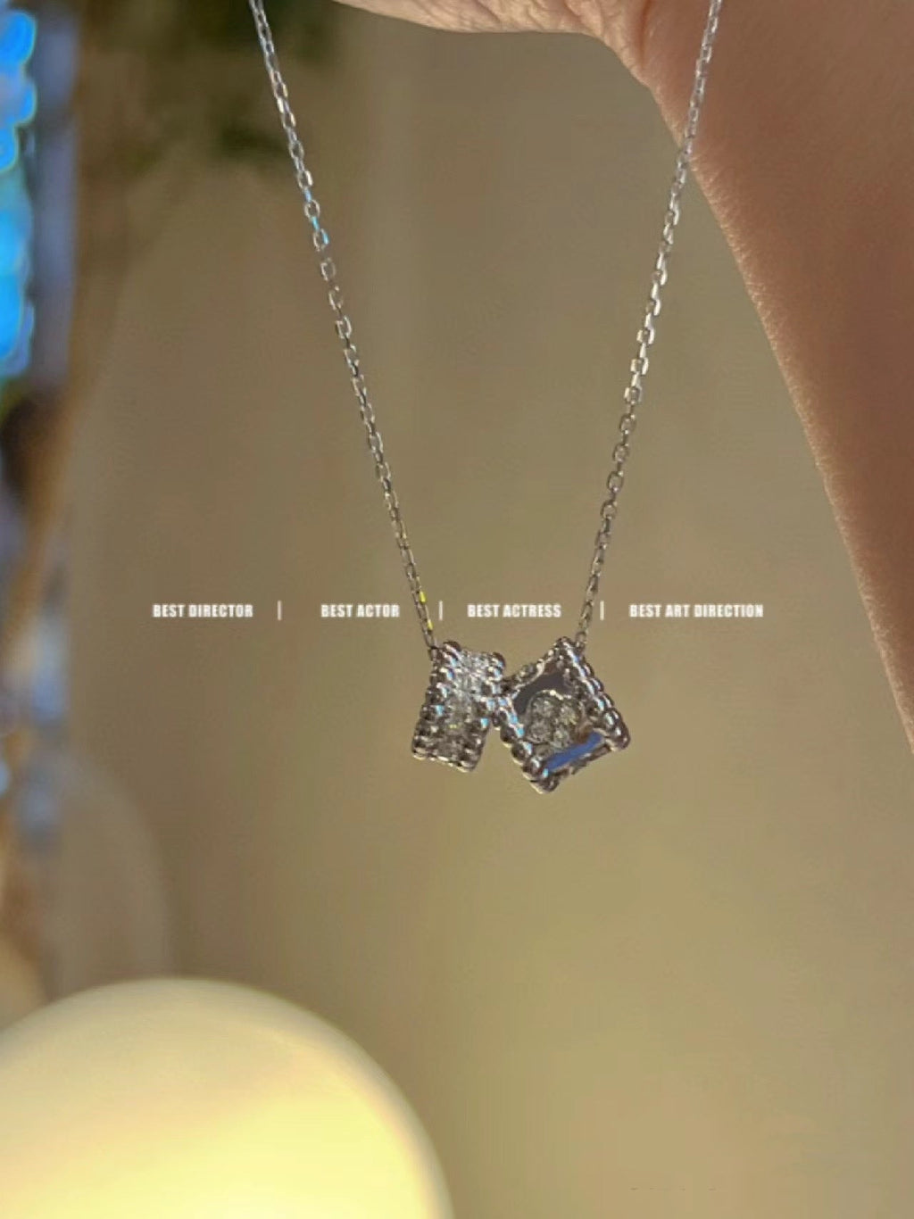 ¡®Lumi¡¯PERLEE DOPPELANHÄNGER SILBER DIAMANT-KETTE