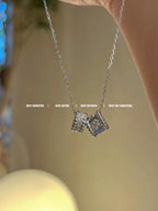 ¡®Lumi¡¯PERLEE DOPPELANHÄNGER SILBER DIAMANT-KETTE