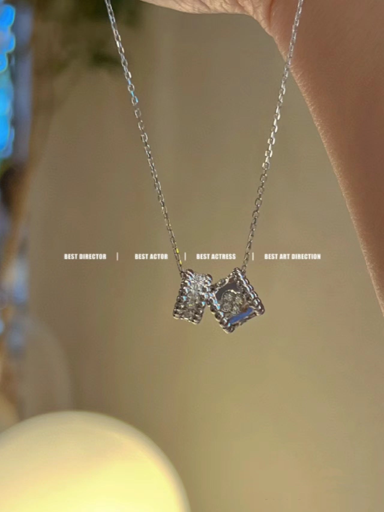 ¡®Lumi¡¯PERLEE DOPPELANHÄNGER SILBER DIAMANT-KETTE