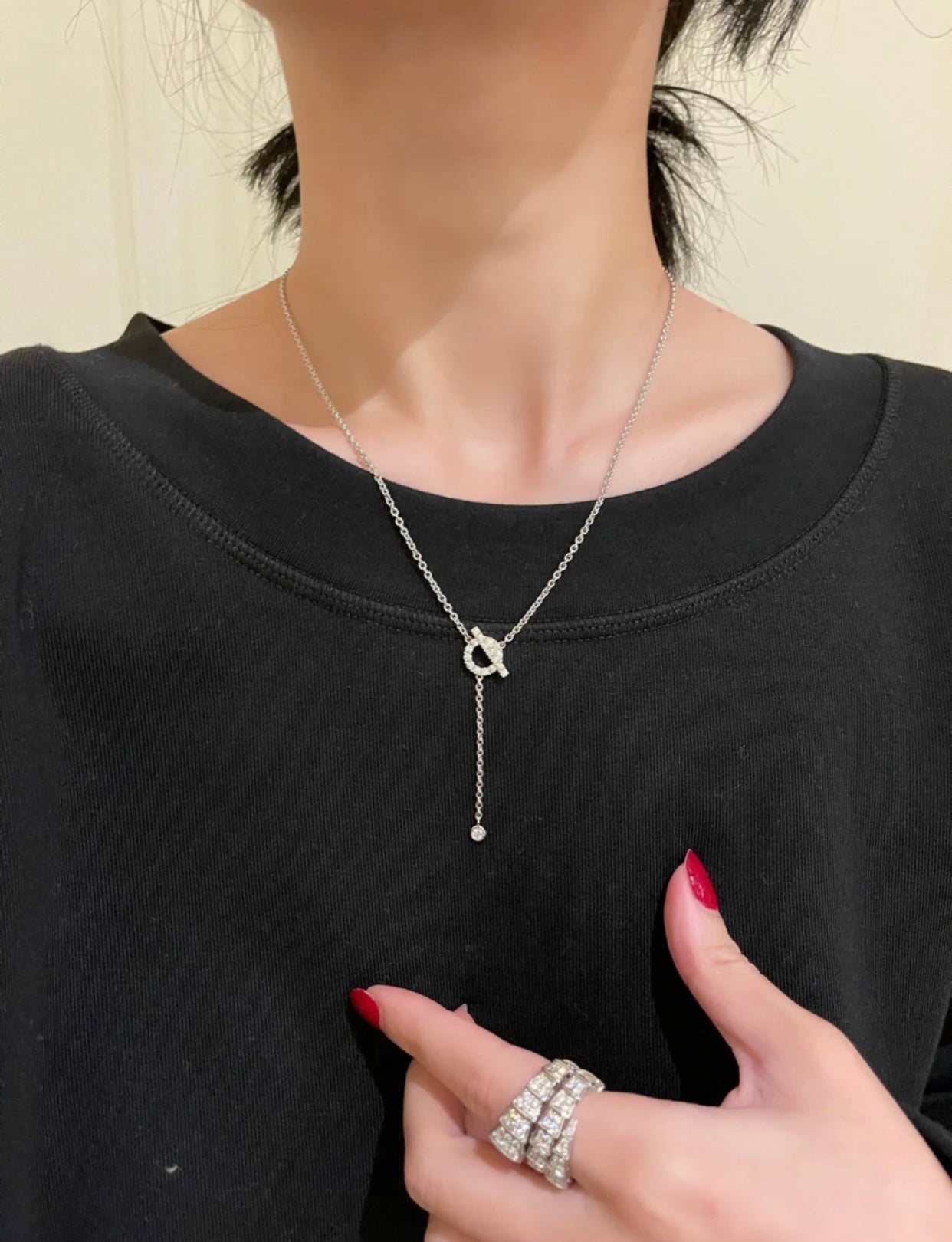 ¡®Lumi¡¯FINESSE SILVER DIAMOND NECKLACE