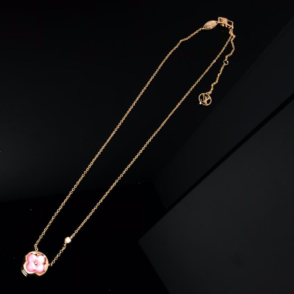 ¡®Lumi¡¯COLOR BLOSSOM PINK MOP SUN GOLD HALSKETTE