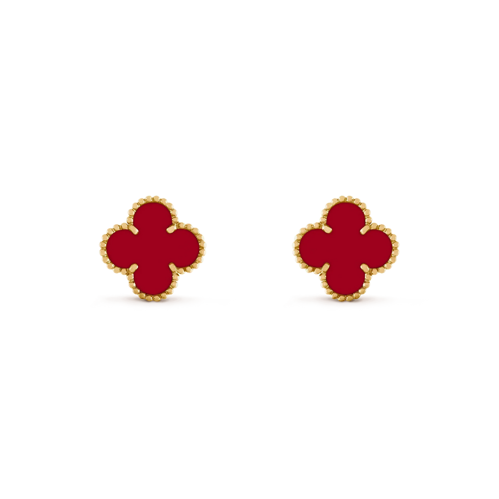 Lumi® CLOVER MEDIUM 1 MOTIFS CARNELIAN EARRINGS