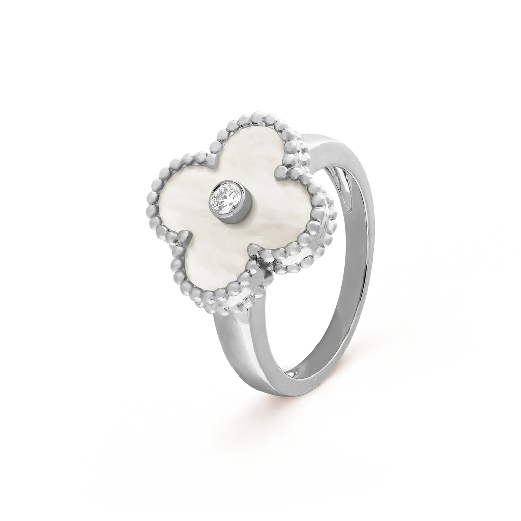 Lumi® CLOVER SILBER-PERLMUTT-DIAMANTRING