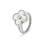 Lumi® CLOVER SILBER-PERLMUTT-DIAMANTRING