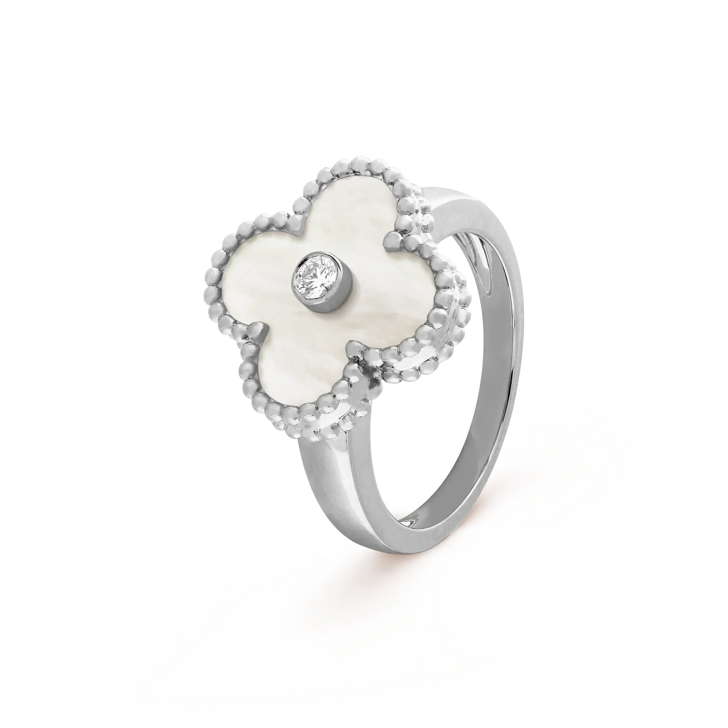 Lumi® CLOVER SILBER-PERLMUTT-DIAMANTRING