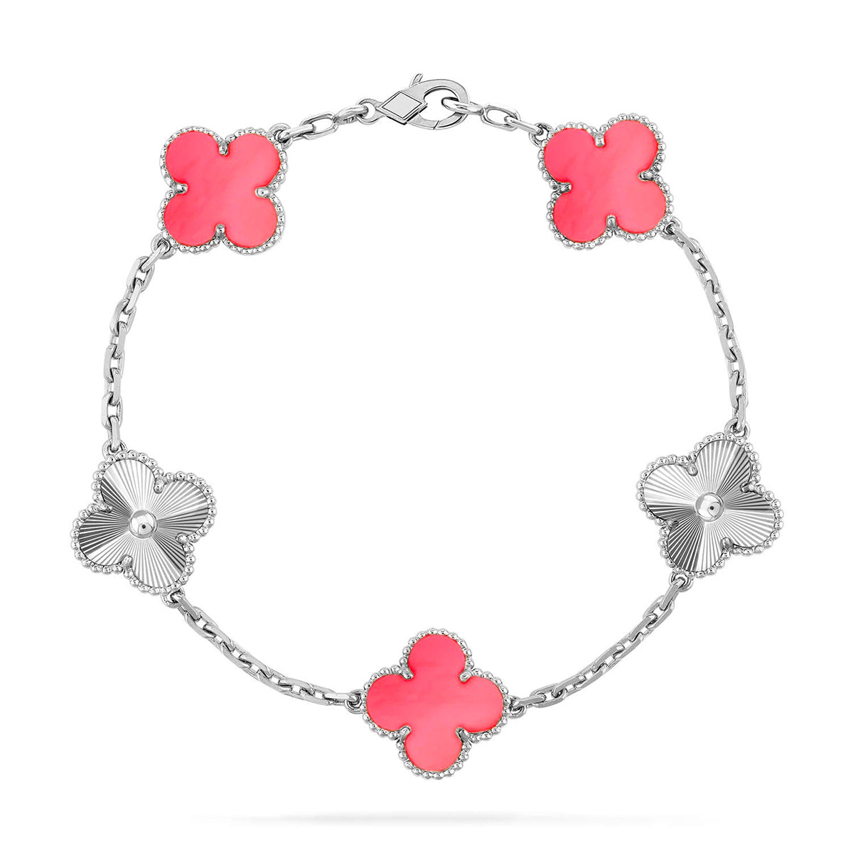 [Lumi jewelry] CLOVER 5 MOTIFS  PINK MOP BRACELET COLLECTION