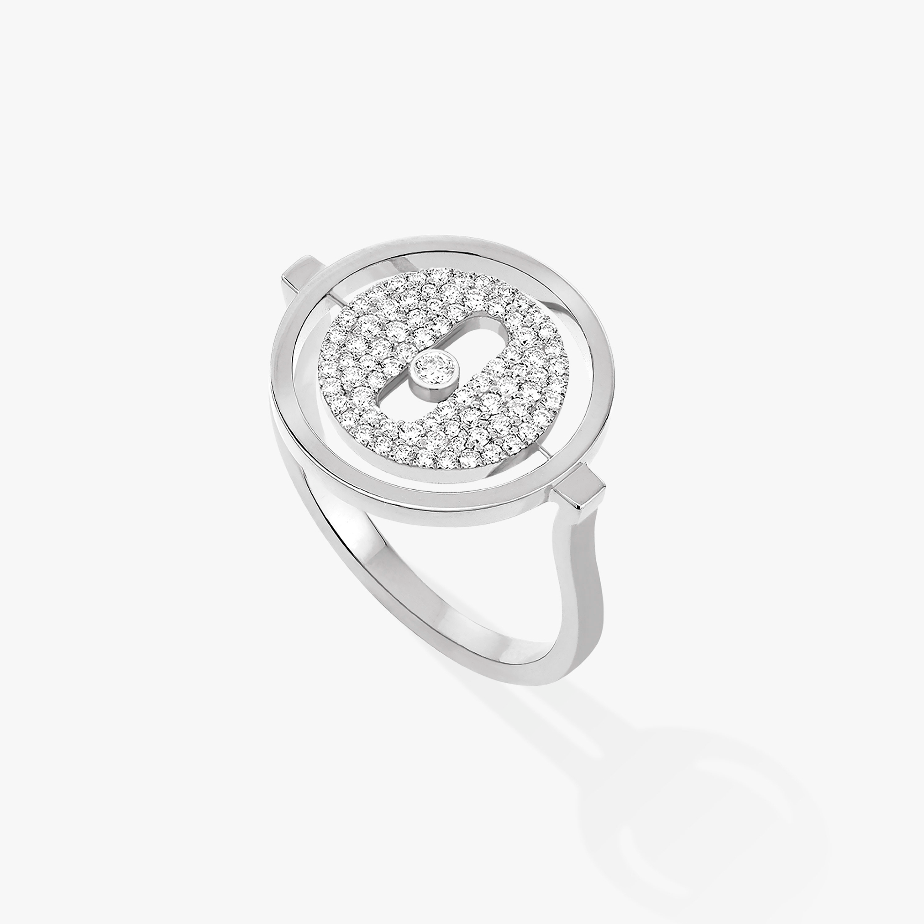 [Imperial] MOVE PAVED SILVER DIAMOND RING