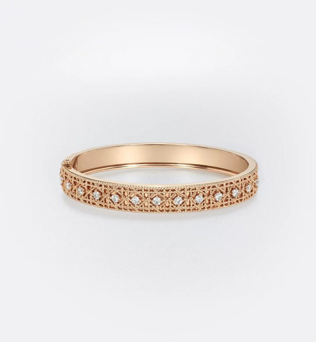 [Lumi Jewelry]2026 WOVEN-PATTERN BRACELET SET WITH FULL DIAMOND INLAY THREE-COLORS