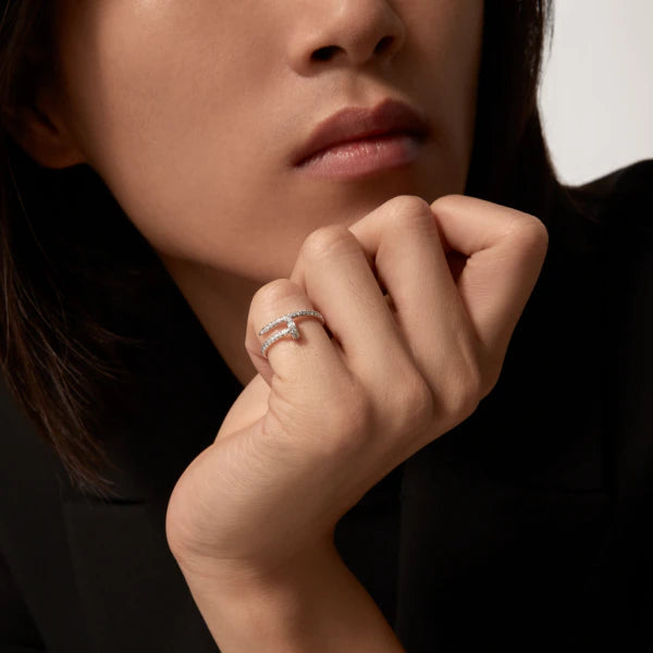 Lumi Juste Ring, 1,8 mm Silber, Diamanten