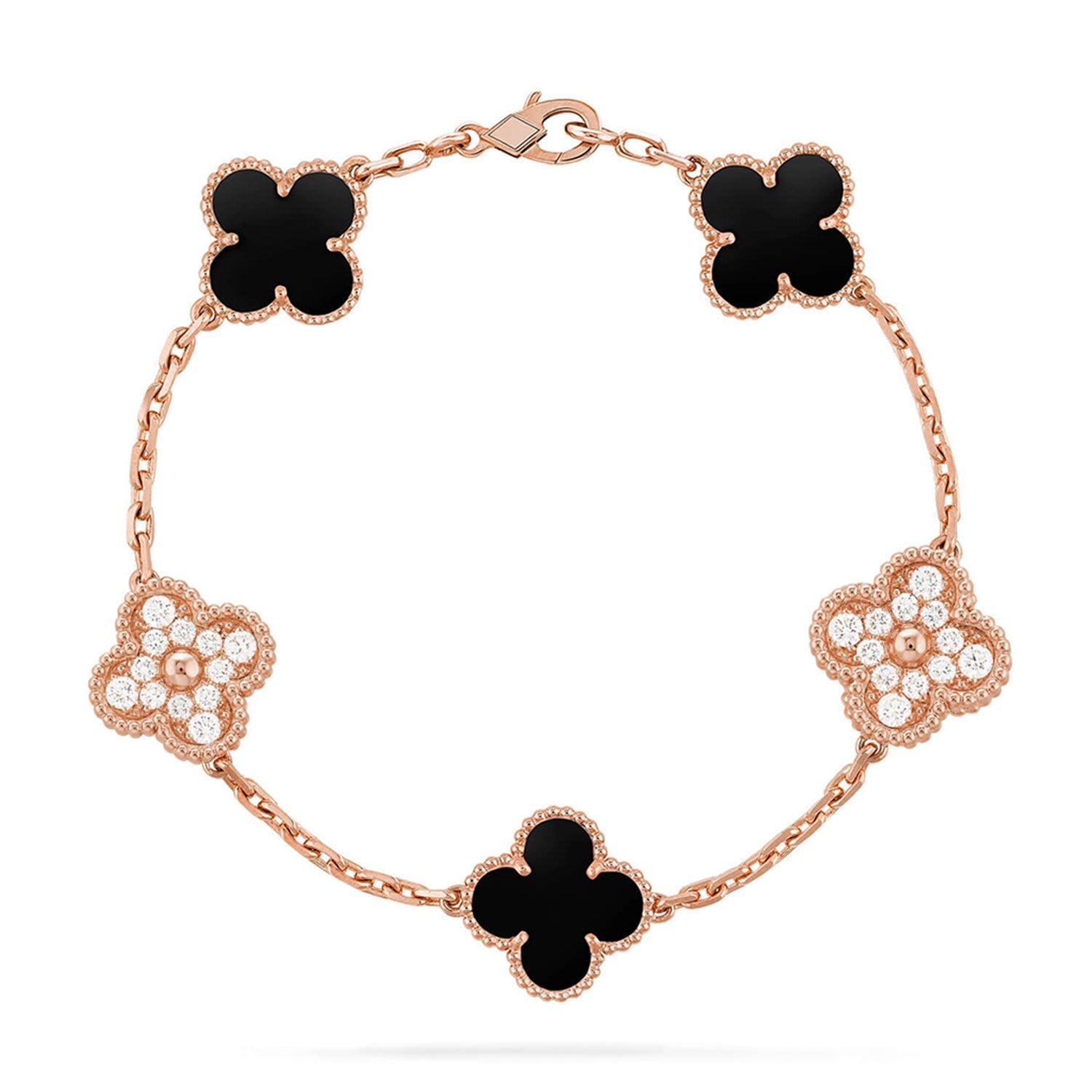 [Lumi]New  CLOVER 5 MOTIF ONYXS BRACELET COLLECTION