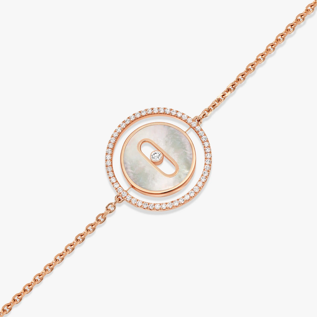 [Imperial] MOVE WHITE MOTHER OF PEARL PINK GOLD DIAMOND BRACELET