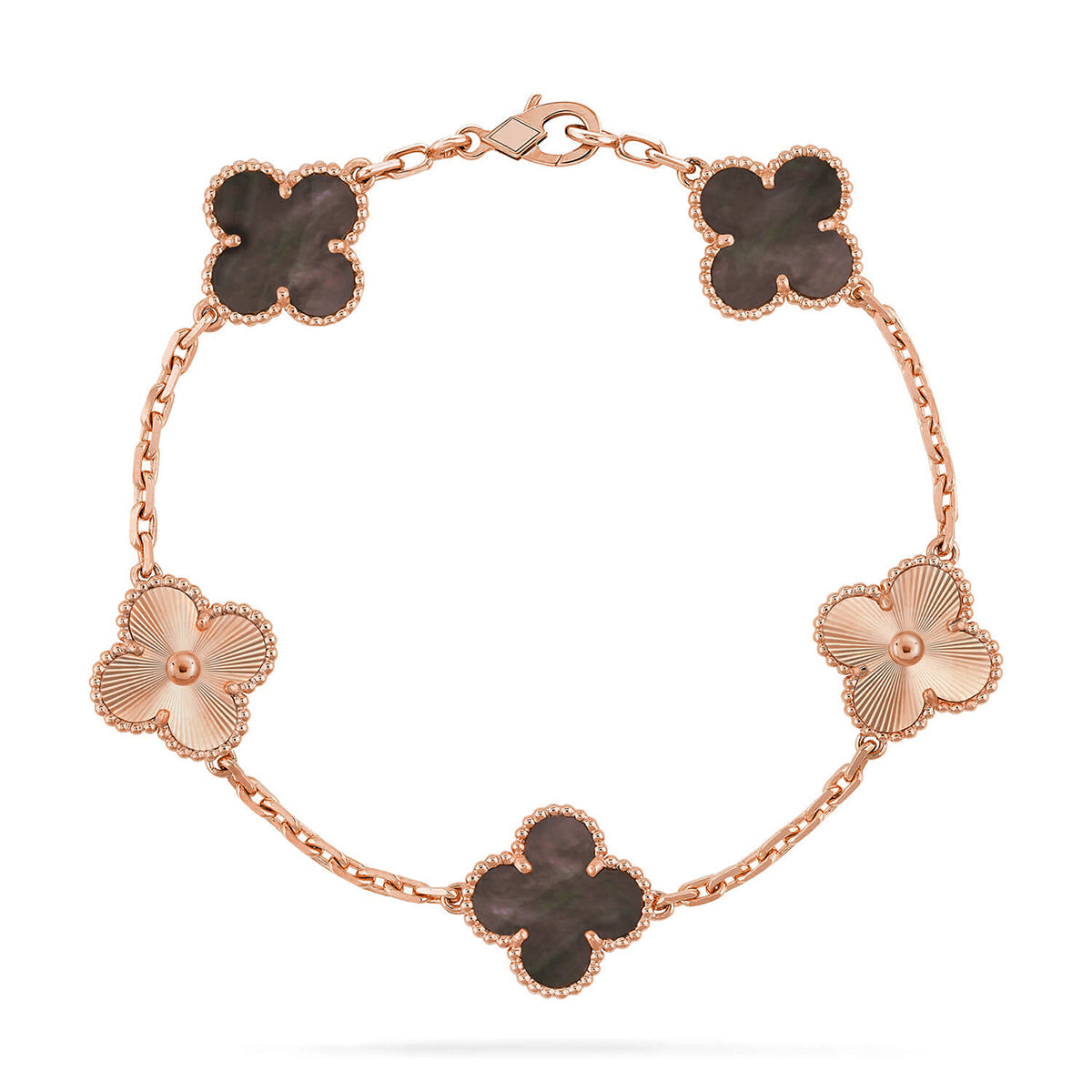 [Lumi jewelry] CLOVER 5 MOTIF GRAY MOP BRACELET COLLECTION