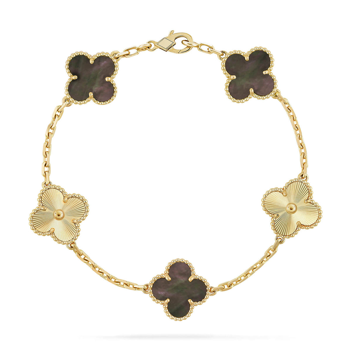 [Lumi]New  CLOVER 5 MOTIF GRAY MOP BRACELET COLLECTION