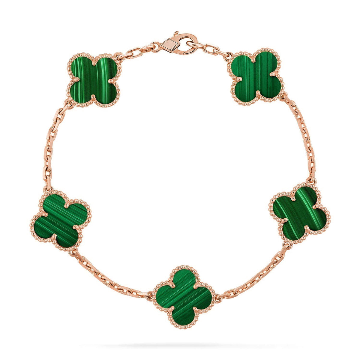 [Lumi]New  CLOVER 5 MOTIF MALACHITE BRACELET COLLECTION