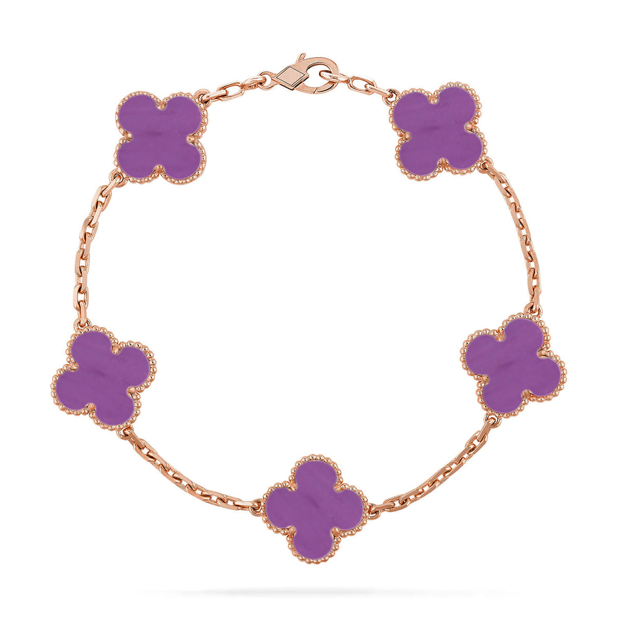 [Lumi]New  CLOVER 5 MOTIF VIOLET BRACELET COLLECTION