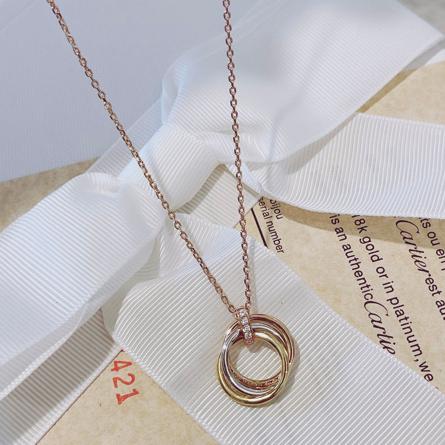 Lumi® TRINITY-HALSKETTE GOLD DIAMANTEN
