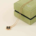 Lumi® CLOVER 15MM DIAMANT-ONYX-HALSKETTE