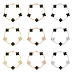 [Lumi jewelry] CLOVER 5 MOTIF ONYXS BRACELET COLLECTION