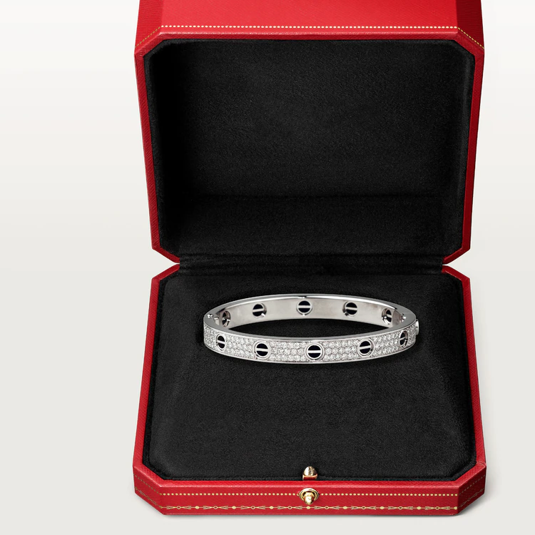 Lumi's LOVE Armband, 6,1 mm, diamantbesetzte Keramik
