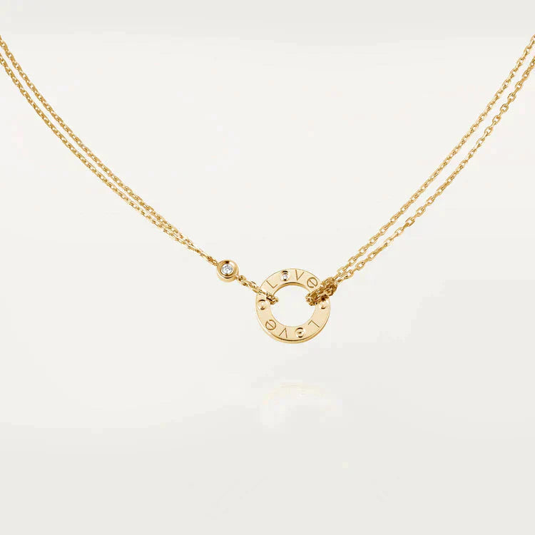 Lumi® LOVE-Halskette, 16 mm, 2 Diamanten