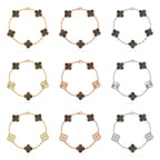 [Lumi jewelry] CLOVER 5 MOTIF GRAY MOP BRACELET COLLECTION