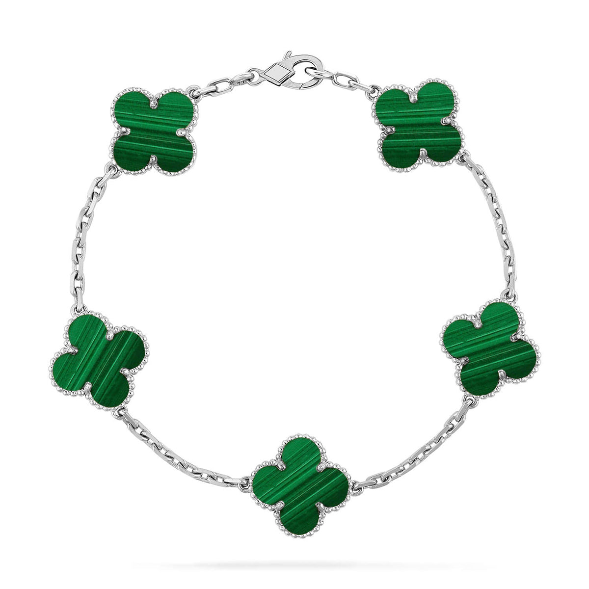 [Lumi jewelry] CLOVER 5 MOTIF MALACHITE BRACELET COLLECTION