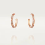 Lumi LOVE DIAMANT ROSA GOLDENE CREOLEN