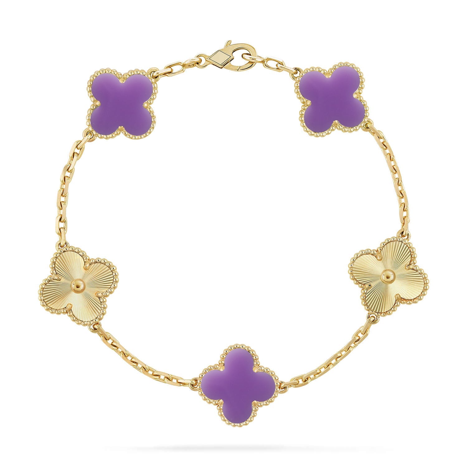 [Lumi jewelry]CLOVER 5 MOTIF LIGHT PURPLE BRACELET COLLECTION