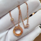 Lumi® LOVE-Halskette, 16 mm, 2 Diamanten