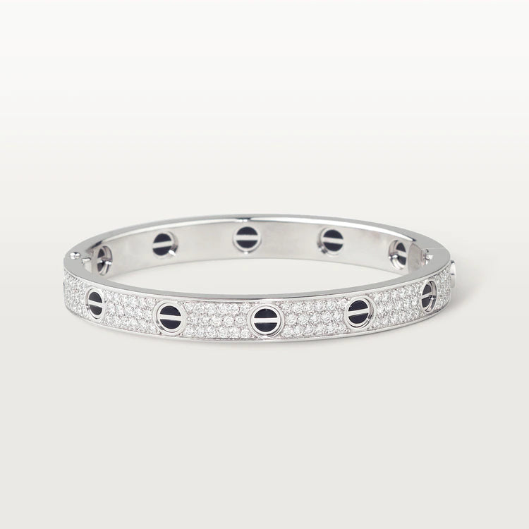 Lumi's LOVE Armband, 6,1 mm, diamantbesetzte Keramik