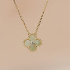 LumiClover 15mm Diamantgold Perlmutt-Halskette