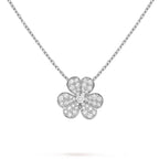 Lumi® Kleeblatt-Diamantkette Silber