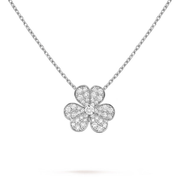 Lumi® Kleeblatt-Diamantkette Silber