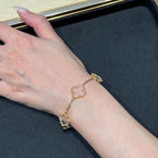 [Lumi]Neues CLOVER 5 MOTIF ROCK CRYSTAL ARMBAND