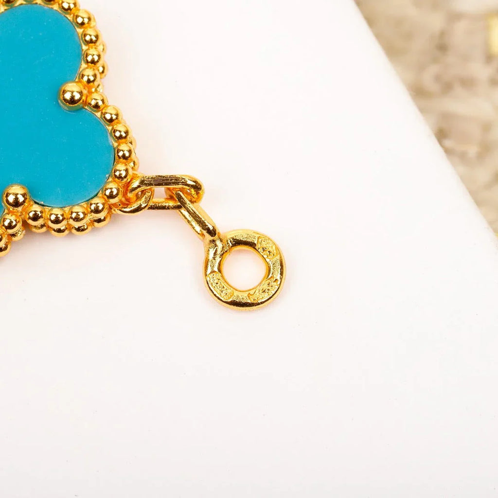 [Lumi jewelry] CLOVER 5 MOTIF TURQUOISE BRACELET COLLECTION