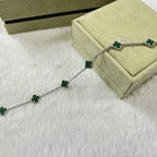 [¡®Lumi¡¯]CLOVER 6 MOTIF MALACHITE ARMBAND