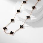Lumi® Kleeblatt-Halskette mit 10 Motiven aus Onyx